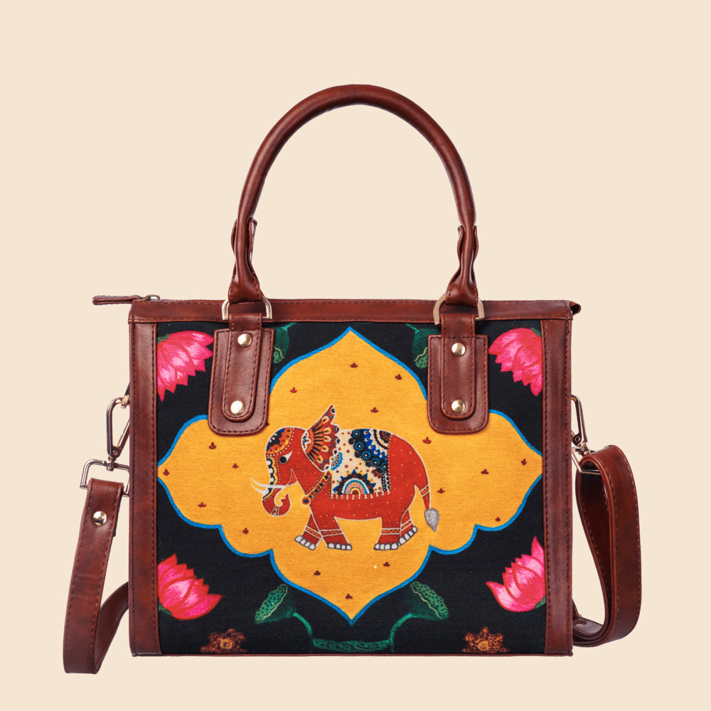 Hathi Madhubani Handbag - Image 3