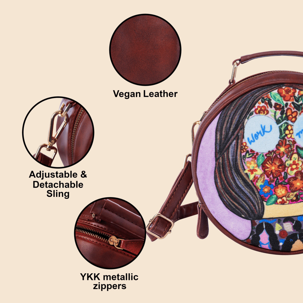 Udyami Women Round Bag - Image 4